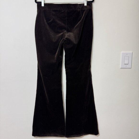 Theory Women’s Flare Corduroy Pants Size 10 Low Rise Flare Cut Trousers Brown - Picture 3 of 7